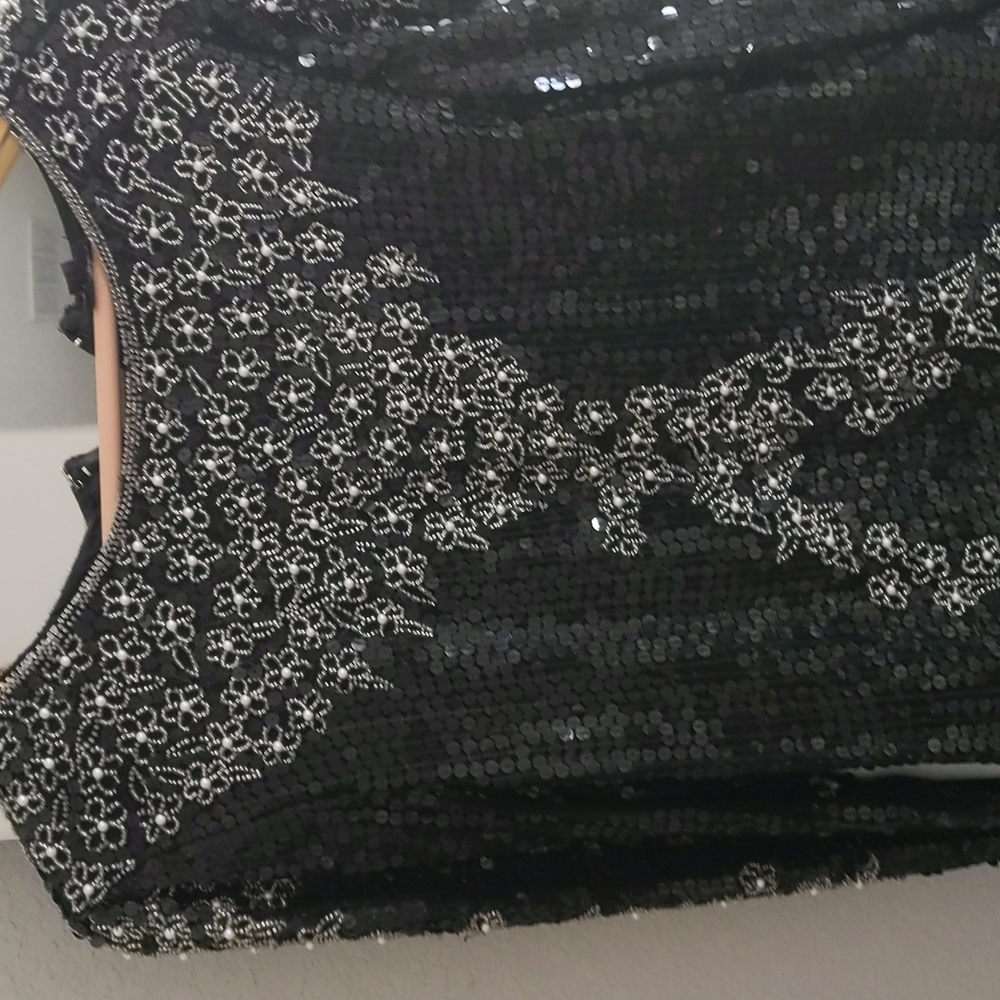Vintage sequin '80s does '20s dress size l
